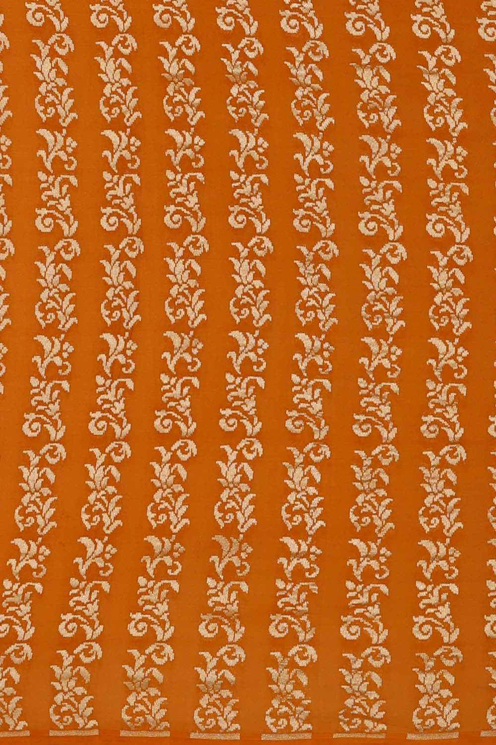 Image of Banarasi Georgette Crepe Mustard Yellow Saree